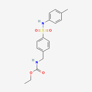 molecular formula C17H20N2O4S B14948710 Ethyl 4-(4-toluidinosulfonyl)benzylcarbamate 