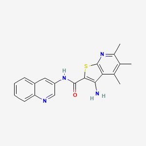 3-amino-4,5,6-trimethyl-N-(quinolin-3-yl)thieno[2,3-b]pyridine-2-carboxamide