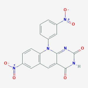 molecular formula C17H9N5O6 B14948737 7-nitro-10-(3-nitrophenyl)pyrimido[4,5-b]quinoline-2,4(3H,10H)-dione 