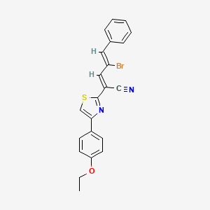 (2E,4Z)-4-bromo-2-[4-(4-ethoxyphenyl)-1,3-thiazol-2-yl]-5-phenylpenta-2,4-dienenitrile