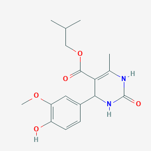 molecular formula C17H22N2O5 B14948794 2-Methylpropyl 4-(4-hydroxy-3-methoxyphenyl)-6-methyl-2-oxo-1,2,3,4-tetrahydropyrimidine-5-carboxylate 