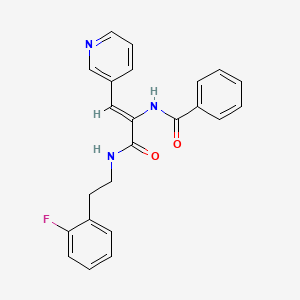 molecular formula C23H20FN3O2 B14948804 N-[(Z)-1-({[2-(2-fluorophenyl)ethyl]amino}carbonyl)-2-pyridin-3-ylvinyl]benzamide 