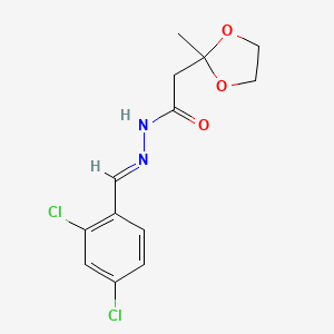 N'-[(E)-(2,4-dichlorophenyl)methylidene]-2-(2-methyl-1,3-dioxolan-2-yl)acetohydrazide