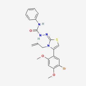 (2E)-2-[4-(5-bromo-2,4-dimethoxyphenyl)-3-(prop-2-en-1-yl)-1,3-thiazol-2(3H)-ylidene]-N-phenylhydrazinecarboxamide