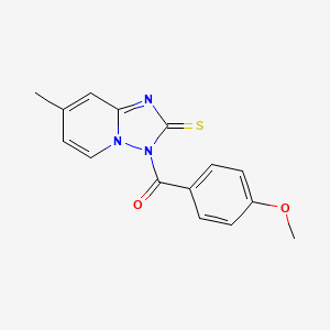 molecular formula C15H13N3O2S B14948861 (4-Methoxyphenyl)(7-methyl-2-thioxo-2H-[1,2,4]triazolo[1,5-a]pyridin-3-yl)methanone 