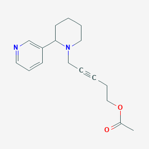 5-[2-(Pyridin-3-yl)piperidin-1-yl]pent-3-yn-1-yl acetate