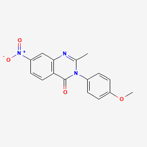 molecular formula C16H13N3O4 B14948918 3-(4-methoxyphenyl)-2-methyl-7-nitroquinazolin-4(3H)-one 