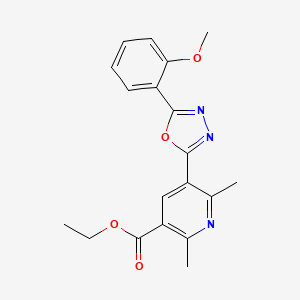 Ethyl 5-[5-(2-methoxyphenyl)-1,3,4-oxadiazol-2-yl]-2,6-dimethylpyridine-3-carboxylate