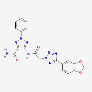 5-({[5-(1,3-benzodioxol-5-yl)-2H-tetrazol-2-yl]acetyl}amino)-2-phenyl-2H-1,2,3-triazole-4-carboxamide