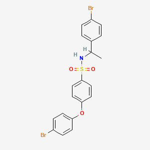 molecular formula C20H17Br2NO3S B14948944 4-(4-bromophenoxy)-N-[1-(4-bromophenyl)ethyl]benzenesulfonamide 