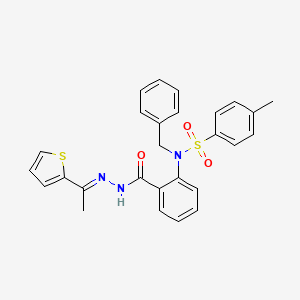 N-benzyl-4-methyl-N-[2-({(2E)-2-[1-(thiophen-2-yl)ethylidene]hydrazinyl}carbonyl)phenyl]benzenesulfonamide