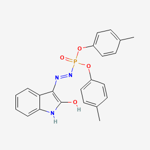 Bis(4-methylphenyl) [2-(2-oxo-1,2-dihydro-3H-indol-3-yliden)hydrazino]phosphonate