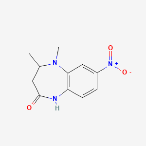 molecular formula C11H13N3O3 B14948975 4,5-dimethyl-7-nitro-1,3,4,5-tetrahydro-2H-1,5-benzodiazepin-2-one 