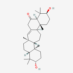 molecular formula C30H48O3 B1494898 (1S,6R,8S,11R,12S,15S,16R,19S,21R)-8,19-dihydroxy-1,7,7,11,16,20,20-heptamethylpentacyclo[13.8.0.03,12.06,11.016,21]tricos-2-en-5-one 