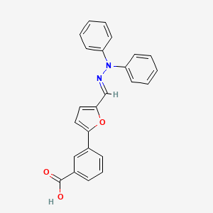 3-[5-[(E)-(diphenylhydrazono)methyl]-2-furyl]benzoic acid