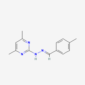 4,6-dimethyl-2-[(2E)-2-(4-methylbenzylidene)hydrazinyl]pyrimidine