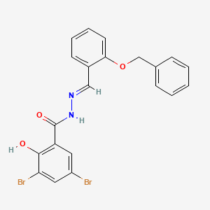 N'-{(E)-[2-(benzyloxy)phenyl]methylidene}-3,5-dibromo-2-hydroxybenzohydrazide