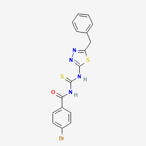 molecular formula C17H13BrN4OS2 B14949013 N-[(5-benzyl-1,3,4-thiadiazol-2-yl)carbamothioyl]-4-bromobenzamide 