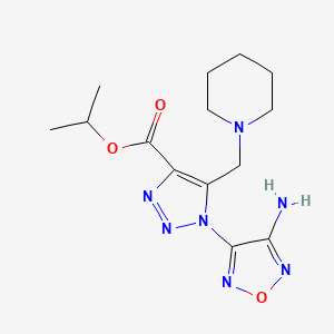 propan-2-yl 1-(4-amino-1,2,5-oxadiazol-3-yl)-5-(piperidin-1-ylmethyl)-1H-1,2,3-triazole-4-carboxylate