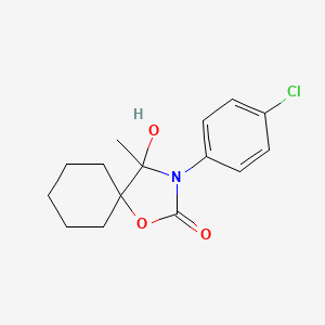 3-(4-Chlorophenyl)-4-hydroxy-4-methyl-1-oxa-3-azaspiro[4.5]decan-2-one