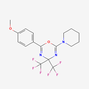 molecular formula C17H17F6N3O2 B14949039 2-(4-methoxyphenyl)-6-(piperidin-1-yl)-4,4-bis(trifluoromethyl)-4H-1,3,5-oxadiazine 