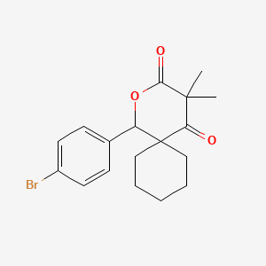 molecular formula C18H21BrO3 B14949057 1-(4-Bromophenyl)-4,4-dimethyl-2-oxaspiro[5.5]undecane-3,5-dione 