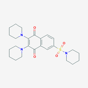 2,3-Di(piperidin-1-yl)-6-(piperidin-1-ylsulfonyl)naphthalene-1,4-dione