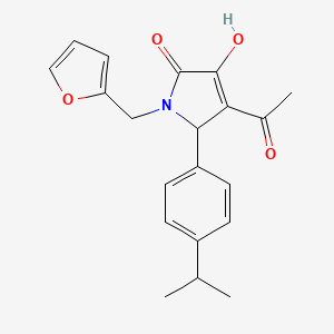 molecular formula C20H21NO4 B14949078 Pyrrol-2(5H)-one, 4-acetyl-1-(2-furfuryl)-3-hydroxy-5-(4-isopropylphenyl)- 