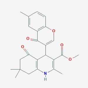 methyl 2,7,7-trimethyl-4-(6-methyl-4-oxo-4H-chromen-3-yl)-5-oxo-1,4,5,6,7,8-hexahydroquinoline-3-carboxylate