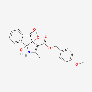 4-Methoxybenzyl 3a,8b-dihydroxy-2-methyl-4-oxo-1,3a,4,8b-tetrahydroindeno[1,2-b]pyrrole-3-carboxylate