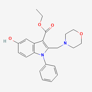 molecular formula C22H24N2O4 B14949101 ethyl 5-hydroxy-2-(morpholin-4-ylmethyl)-1-phenyl-1H-indole-3-carboxylate 