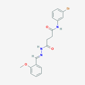 molecular formula C18H18BrN3O3 B14949134 N-(3-bromophenyl)-4-[(2E)-2-(2-methoxybenzylidene)hydrazinyl]-4-oxobutanamide 