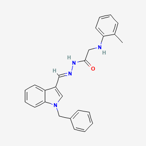 molecular formula C25H24N4O B14949139 N'-[(E)-(1-Benzyl-1H-indol-3-YL)methylidene]-2-[(2-methylphenyl)amino]acetohydrazide 