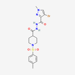 N'-[(4-bromo-1-methyl-1H-pyrazol-3-yl)carbonyl]-1-[(4-methylphenyl)sulfonyl]piperidine-4-carbohydrazide