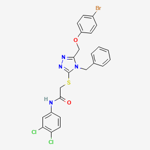 2-({4-benzyl-5-[(4-bromophenoxy)methyl]-4H-1,2,4-triazol-3-yl}sulfanyl)-N-(3,4-dichlorophenyl)acetamide