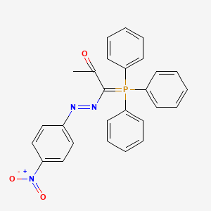 molecular formula C27H22N3O3P B14949173 1-[(E)-(4-nitrophenyl)diazenyl]-1-(triphenyl-lambda~5~-phosphanylidene)propan-2-one 