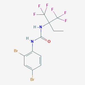 1-(2,4-Dibromophenyl)-3-[1,1,1-trifluoro-2-(trifluoromethyl)butan-2-yl]urea