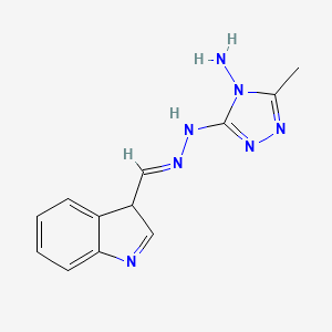 molecular formula C12H13N7 B14949184 3-[N'-(3H-Indol-3-ylmethylene)-hydrazino]-5-methyl-[1,2,4]triazol-4-ylamine 