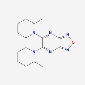 molecular formula C16H24N6O B14949189 5,6-Bis(2-methyl-1-piperidinyl)[1,2,5]oxadiazolo[3,4-b]pyrazine 