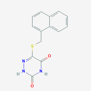 molecular formula C14H11N3O2S B14949199 6-[(1-naphthylmethyl)sulfanyl]-1,2,4-triazine-3,5(2H,4H)-dione CAS No. 5745-04-0