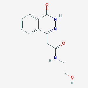 molecular formula C12H13N3O3 B14949201 N-(2-hydroxyethyl)-2-(4-oxo-3,4-dihydrophthalazin-1-yl)acetamide 