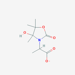 molecular formula C9H14NO5- B14949216 2-(4-Hydroxy-4,5,5-trimethyl-2-oxo-1,3-oxazolidin-3-yl)propanoate 