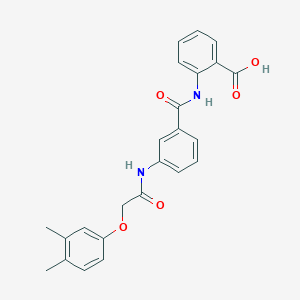 molecular formula C24H22N2O5 B14949270 2-[[3-[[2-(3,4-Dimethylphenoxy)acetyl]amino]benzoyl]amino]benzoic acid CAS No. 5975-49-5