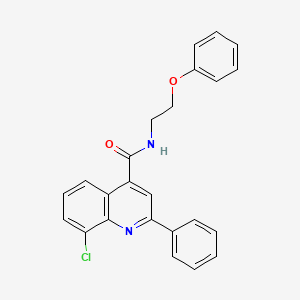 molecular formula C24H19ClN2O2 B14949316 8-chloro-N-(2-phenoxyethyl)-2-phenylquinoline-4-carboxamide 