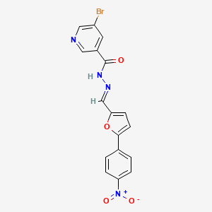 5-bromo-N'-{(E)-[5-(4-nitrophenyl)furan-2-yl]methylidene}pyridine-3-carbohydrazide