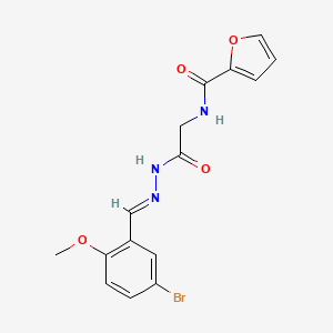 N-({N'-[(E)-(5-Bromo-2-methoxyphenyl)methylidene]hydrazinecarbonyl}methyl)furan-2-carboxamide