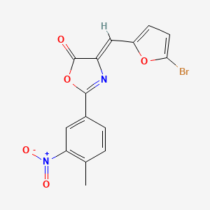 (4Z)-4-[(5-bromofuran-2-yl)methylidene]-2-(4-methyl-3-nitrophenyl)-1,3-oxazol-5(4H)-one