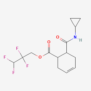 molecular formula C14H17F4NO3 B14949402 2,2,3,3-Tetrafluoropropyl 6-(cyclopropylcarbamoyl)cyclohex-3-ene-1-carboxylate 