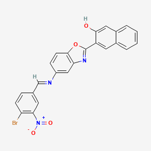 3-(5-{[(E)-(4-bromo-3-nitrophenyl)methylidene]amino}-1,3-benzoxazol-2-yl)naphthalen-2-ol