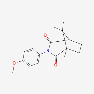 molecular formula C17H21NO3 B14949424 3-(4-Methoxyphenyl)-1,8,8-trimethyl-3-azabicyclo[3.2.1]octane-2,4-dione 